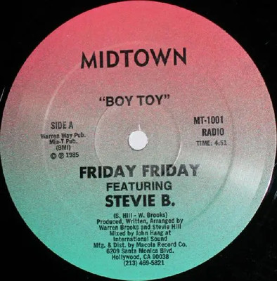 Friday Friday Featuring Stevie B Boy Toy Vinyl Single 12inch NEAR MINT