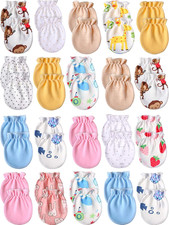 20 Pairs Newborn Baby No Scratch Mittens Boy Girl Infant Toddler Unisex Elastic