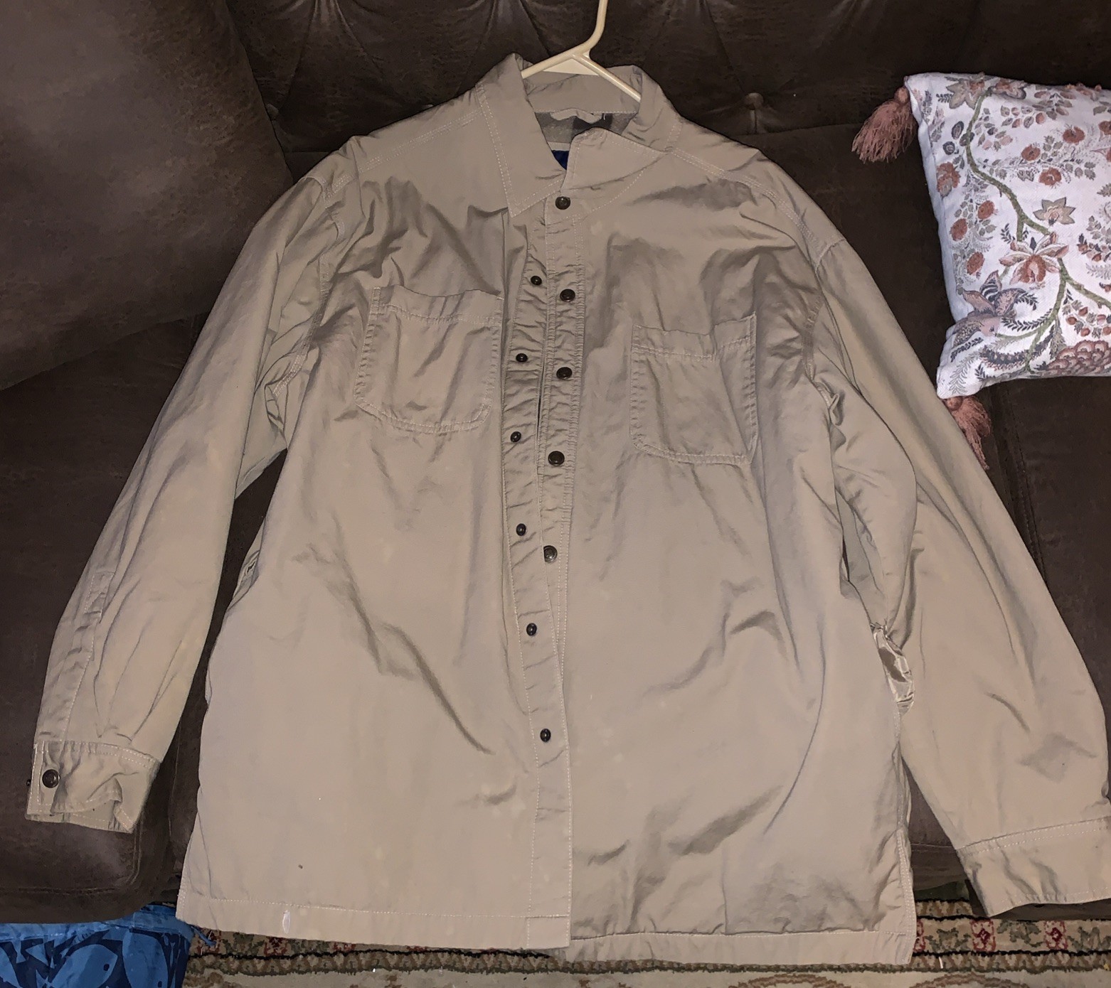 Tan Large Mens Basic Editions Coat Jacket - image 3