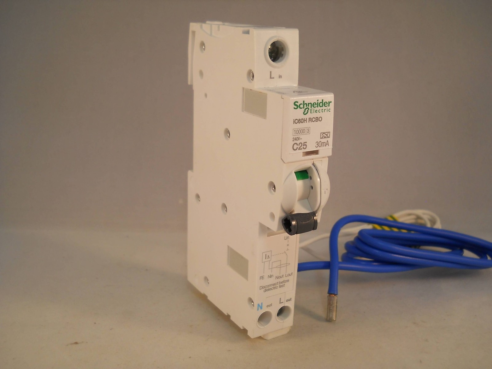 Schneider RCBO 25 Amp 30mA Type C 25A Acti9 iC60H Merlin Gerin A9D11825