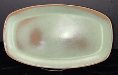Vintage  Frankoma Plainsman Prairie Green Platter GP 12'' x 7'' Great!