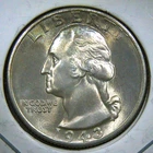New Listing1943 S ** Washington Quarter ** Beautiful Color **Gem BU ** Album Toned