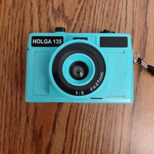 Holga 135 Film Camera 35mm Teal Blue Green Point & Shoot Untested, Sold As Is