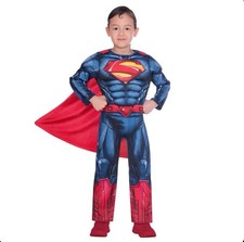 Kinder Kostüm Superman Gr. 110 Superheld Fasching Karneval Halloween