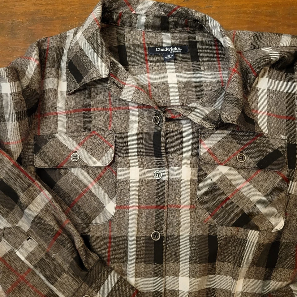 Vestido de invierno a cuadros Chadwicks Of Boston para mujer 12P botón dinero antiguo preppy Navidad Foto 3 de 4