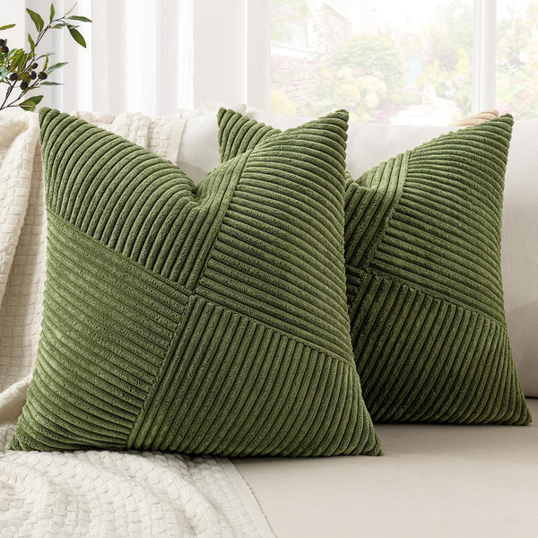 Kordsamt Kissenbezug 40X40 Matcha GrüN 2Er Set Dekokissen-image