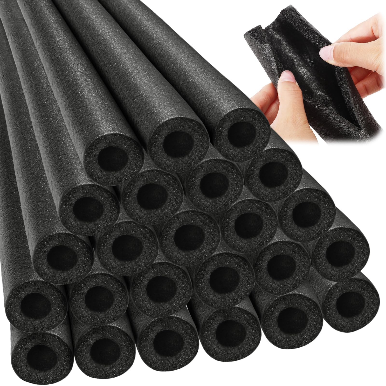 36 Pcs 3.3 Feet Foam Pipe Insulation Foam Tube Insulating Water Pipe Pool Swi...