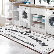 Laundry Room Rug Runner Stylish Non-Slip Laundry Room Mat 24"X72", Versatile, Wa