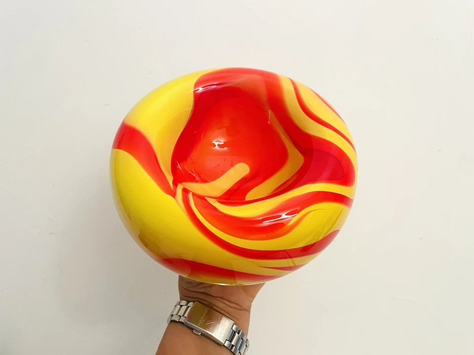 🟠 Carlo MORETTI Rara ciotola svuota tasche in vetro di Murano anni 70 Vintage - Immagine 2 di 4