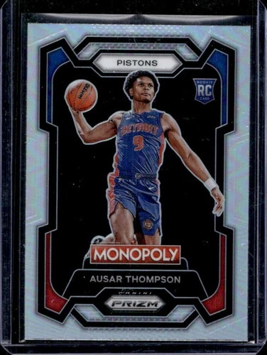 2023-24 Panini Prizm Monopoly Ausar Thompson RC Silver Rookie #27 Pistons