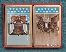 Vintage REDISLIP Playing Card Decks Liberty Bell / American Eagle Spirit Of '76