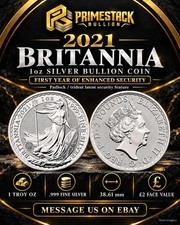 2021 Silver Britannia 1oz Coin .999 Fine Silver Royal Mint CGT Free Bullion