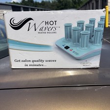 Calista Tools Hot Wave Ion Rollers Style Set 12 Rollers Clips Case NEW Open Box