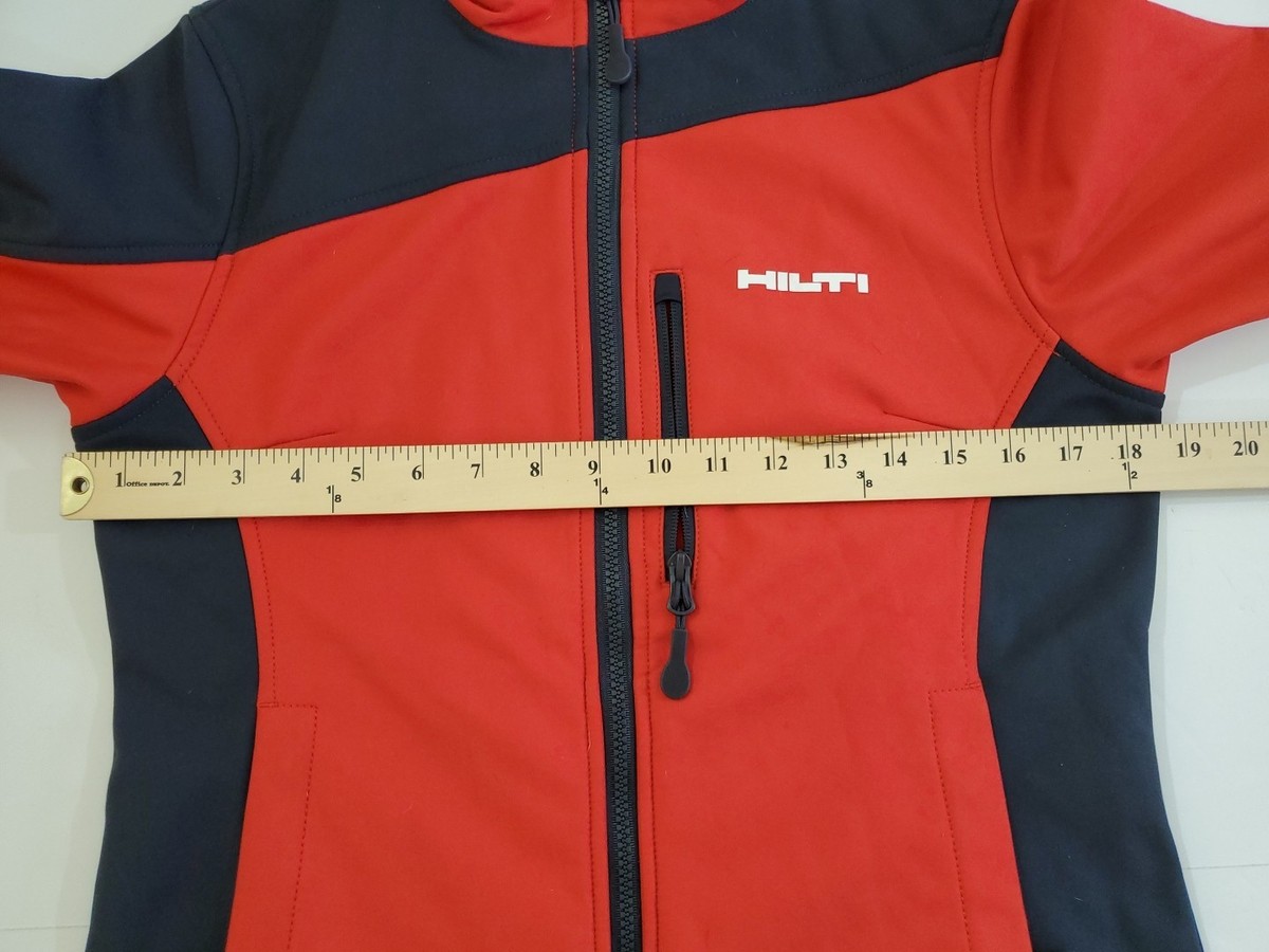 HILTI ダウンジャケット レッド/ネイビー　Mサイズ Hilti Size Small Red Full Zip Soft Shell Mesh Lined Jacket