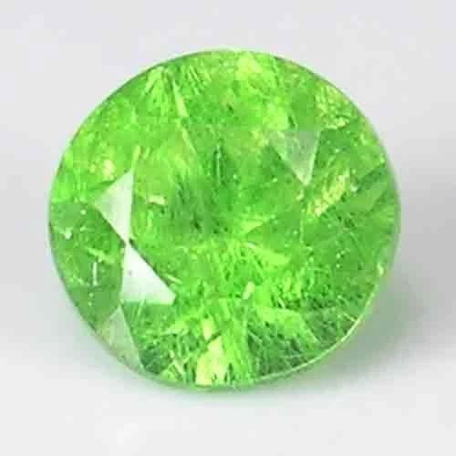 EXCLUSIVE GEM UNHEATED RUSSIAN VIVID GREEN DEMANTOID GARNET - ROUND CUT