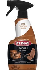 Weiman Leather Cleaner and Conditioner for Leather Car Seats, Shoes, Purses