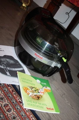 TEFAL ACTIFRY 2 IN 1 HEIßLUFT-FRITEUSE YV 960130 SCHWARZ-SILBER TOP OK GEPFLEGT - Bild 1 von 4