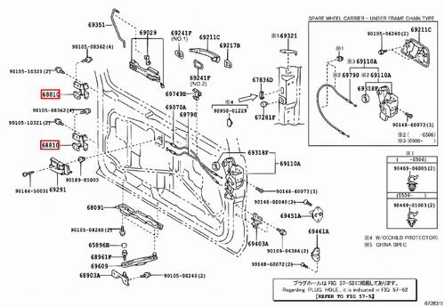 Genuine Prado 120 Series TRJ LJ KDJ GRJ Upper Lower Rear Door Tailgate Hinge x2 - Picture 11 of 18
