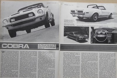 Original 1968 Autocar extracted mag: New FORD SHELBY COBRA GT3 50 & 500