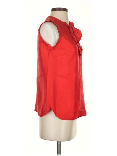 J.Crew Women Red Sleeveless Blouse 0 - Picture 3 of 4