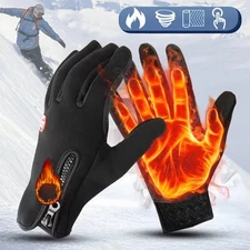Heated Gloves Electric Rechargeable Battery Hand Warm Windproof Thermal Winter