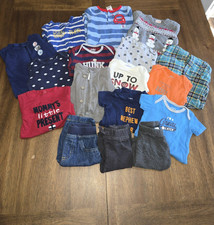 Large Lot of 17 Baby Boy Clothes 0-3 months Mixed Brands