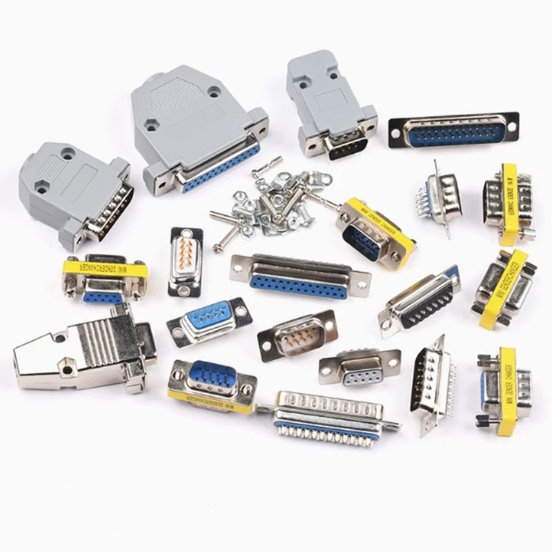 DB9/15/25 Pin Male Female Plug Socket Solder Type Connector Metal/Plastic Shell - Image 3 of 3