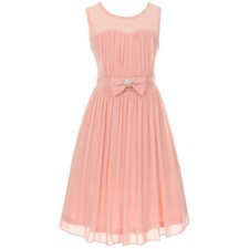 BLUSH Size 14 Chiffon Flower Girl Dress Birthday Party Wedding Bridesmaid Dance