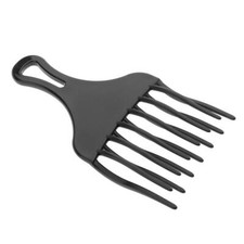 Plastic Afro Hair Pick Comb Detangle Wig Braid Styling Lift Hairbrush Black