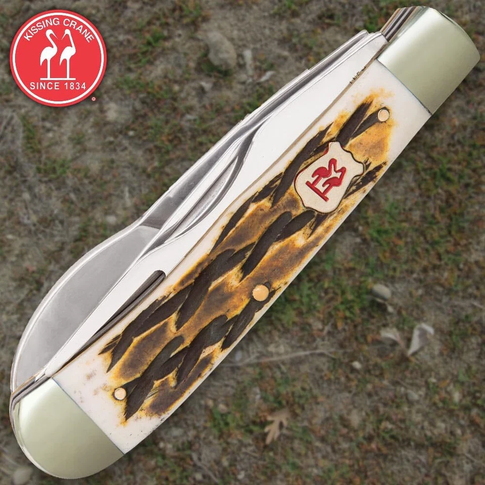 Kissing Crane Bone Handle Camp Dining Tool | Multi-Purpose Camping Utensil - Image 3 of 4