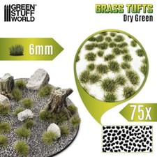 Static Grass Tufts 6 mm - Dry Green - Scenery Miniature Basing