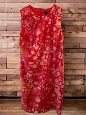 Ann Taylor Pink Animal Print Silk Stretch Sleeveless Dress - Size 6