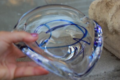 where to buy cigarettes in maastricht Rare Cigar Smoking Ashtray, Clear Blue Glass, Holland, Maastricht signed