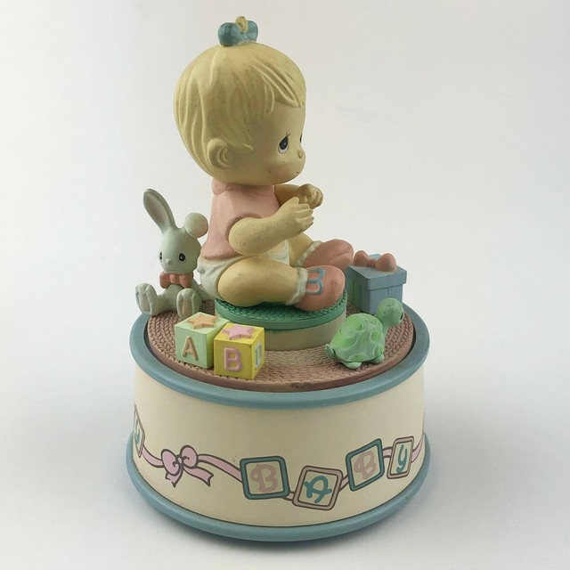 Precious Moments "Toyland" Wind Up Music Box Enesco Blonde Baby