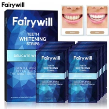 28/56PCS 3D Teeth Whitening Strips Bleaching White Strips Dental Tooth Whitener
