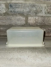 Tupperware Butter Dish Keeper #639 #638 1 Pound 4 Sticks Sheer White Vintage