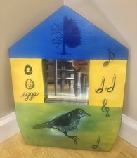 Beautiful Handpainted Wooden Mirror