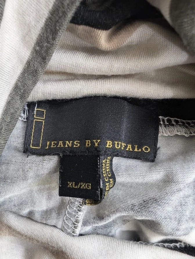 Jeans By Bufflo Talla XL Mujer Tostado Negro Blanco Estampado a Rayas Maxi Falda Informal Foto 2 de 4