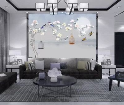3D Moon Bird ZHUA19345 Wallpaper Wall Murals Removable Self-adhesive Ann 24