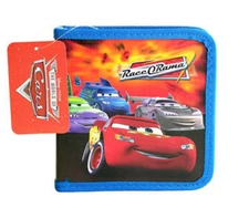 24 CD DVD Organizer Storage Case CARS McQueen & Friends Blue NWT N
