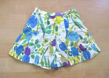 CUTE Vtg 60s Skirlotte by Siren mod colorful pop art floral cotton skort S