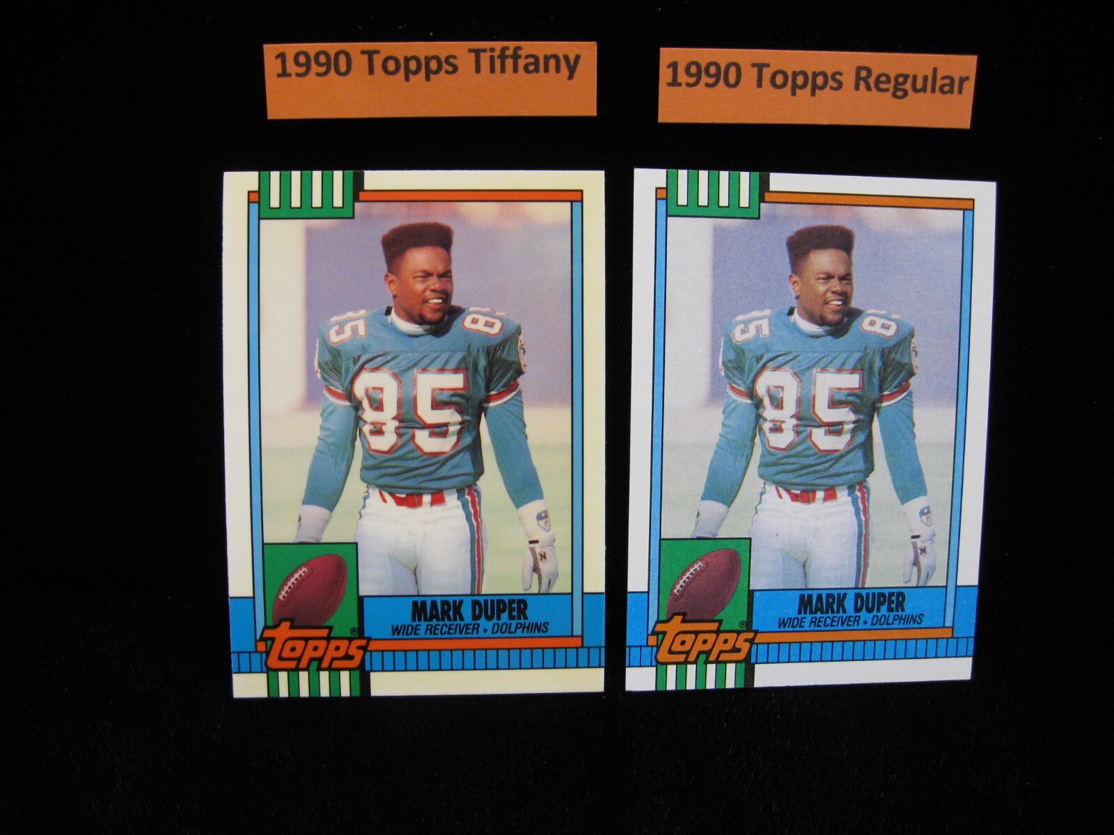 1990 Topps Tiffany  Mark Duper  Miami Dolphins  &  Regular  Card #330
