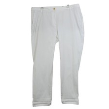 Talbots Relaxed Chino Pants White NWT Size 14W Casual Beachy Boho Preppy