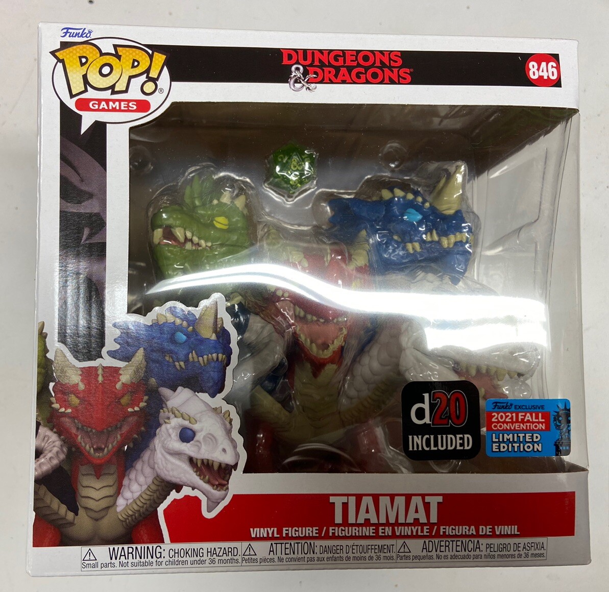 Funko Pop! Tiamat Fall Con2021 Gamestop Shared Exclusive #846 Dungeons &Amp; Dragons