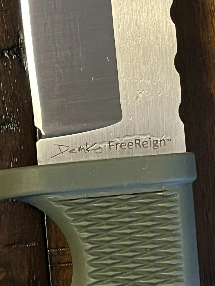 Demko Knives FreeReign Tanto Knife 4.875" Satin AUS10A Blade Green or Black - Image 4 of 4