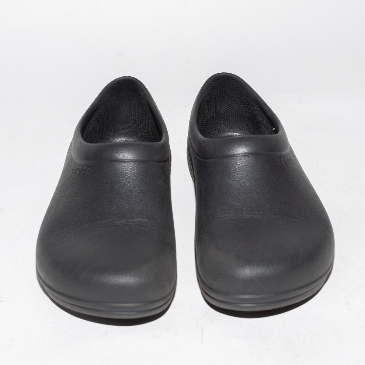 Crocs Unisex Men 9 Women 11 Black On-The-Clock Work Slip-On  display picture 1