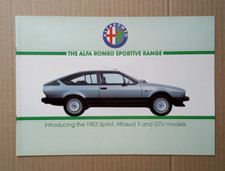 Alfa Romeo Sud Sprint. Sud Ti. GTV 2.0 & GTV6 2.5 UK brochure. Excellent.