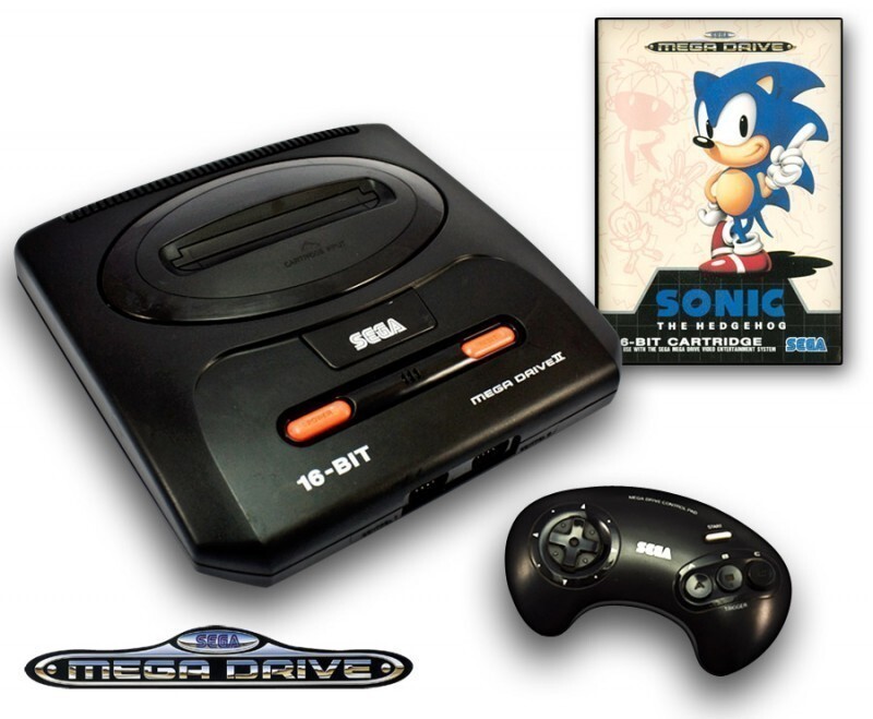SEGA Mega Drive - Konsole MD2 + Sonic 1 + Original Controller +