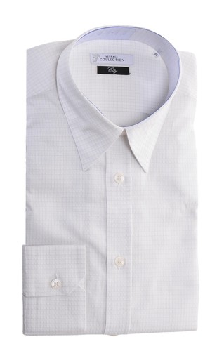 Versace Collection Trend Mens Dress Shirt 15.5/34 Solid Medium Blue Cotton  | eBay
