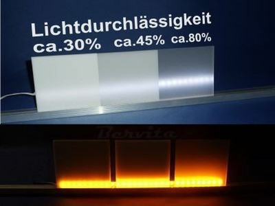 Acrylglas ORIGINAL PLEXIGLAS  WN670 opal Milchglasoptik LD80% Stärke 3mm 4mm